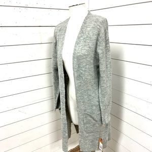 True craft cardigan sweater gray long medium Nwt
